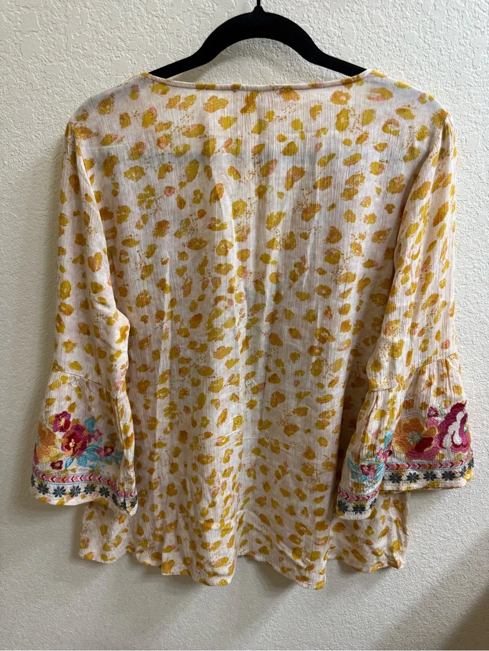 Savanna Jane Cream Tunic with Pink, Yellow & Teal Floral Embroidery - Picture 7 of 10